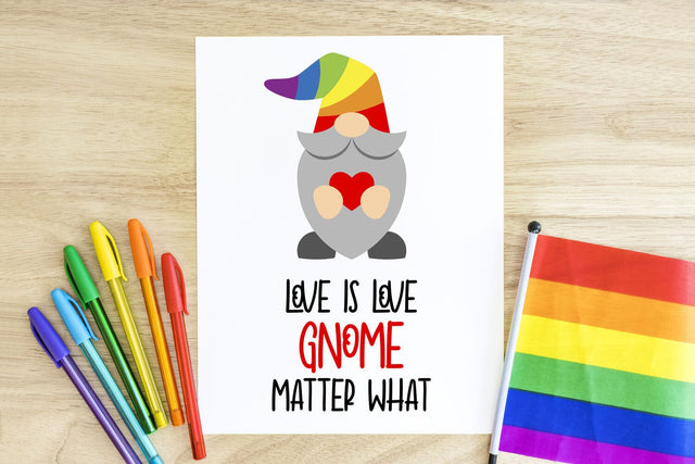 Rainbow Hat Pride Gnome SVG SVG Designed by Geeks 