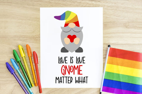 Rainbow Hat Pride Gnome SVG SVG Designed by Geeks 