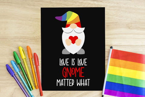 Rainbow Hat Pride Gnome SVG SVG Designed by Geeks 