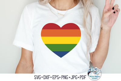 Rainbow Heart SVG SVG Wispy Willow Designs 