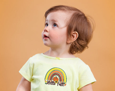 Rainbow Hello fall embroidery design, autumn embroidery, pumpkin embroidery design, 4 sizes, Instant download. Embroidery/Applique DESIGNS ArtEMByNatalia 