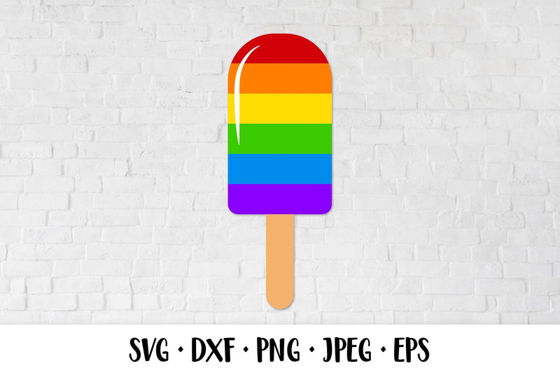 Rainbow ice cream SVG. LGBT flag. LGBTQIA pride month SVG LaBelezoka 