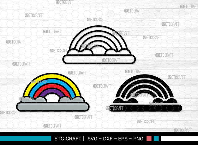 Rainbow Icons Color, Rainbow Svg, Rainbow Sublimation Svg, Rainbows, Pastel Rainbow, Rainbow Bundle, Icon Bundle, Svg Cut File, Dxf, Eps, Png, SVG ETC Craft 