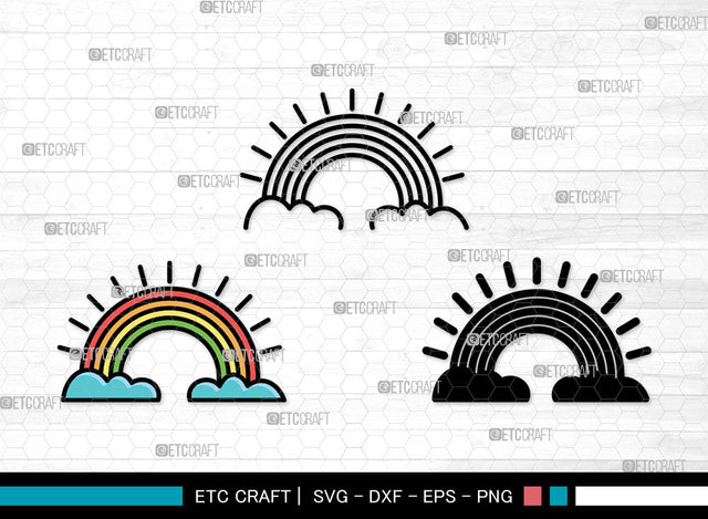 Rainbow Icons Color, Rainbow Svg, Rainbow Sublimation Svg, Rainbows, Pastel Rainbow, Rainbow Bundle, Icon Bundle, Svg Cut File, Dxf, Eps, Png, SVG ETC Craft 
