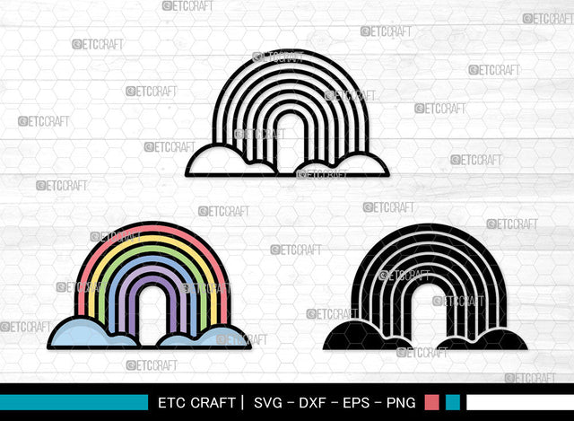 Rainbow Icons Color, Rainbow Svg, Rainbow Sublimation Svg, Rainbows, Pastel Rainbow, Rainbow Bundle, Icon Bundle, Svg Cut File, Dxf, Eps, Png, SVG ETC Craft 