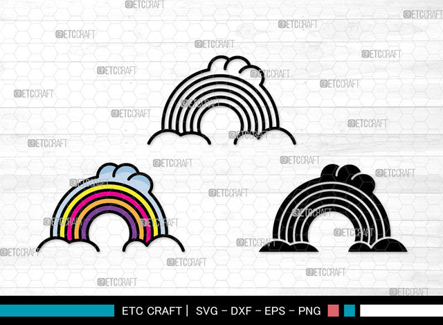 Rainbow Icons Color, Rainbow Svg, Rainbow Sublimation Svg, Rainbows, Pastel Rainbow, Rainbow Bundle, Icon Bundle, Svg Cut File, Dxf, Eps, Png, SVG ETC Craft 
