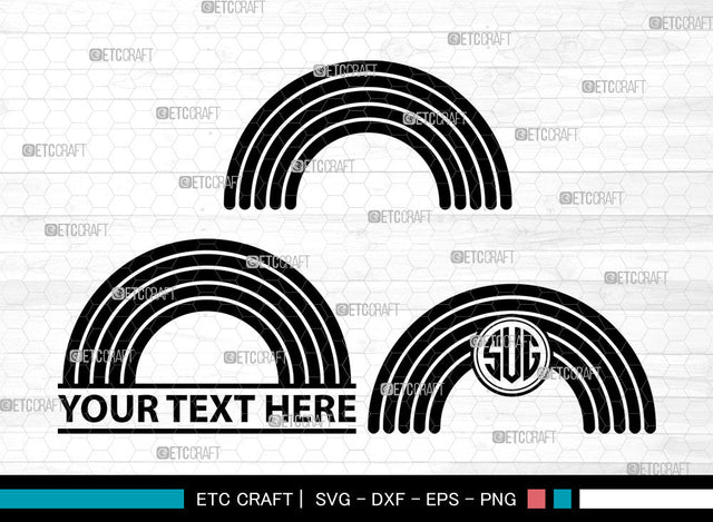 Rainbow Icons Monogram, Rainbow Svg, Rainbow Sublimation Svg, Rainbows, Pastel Rainbow, Rainbow Monogram, Icon Monogram, Svg Cut File, Dxf, Eps, Png, SVG ETC Craft 