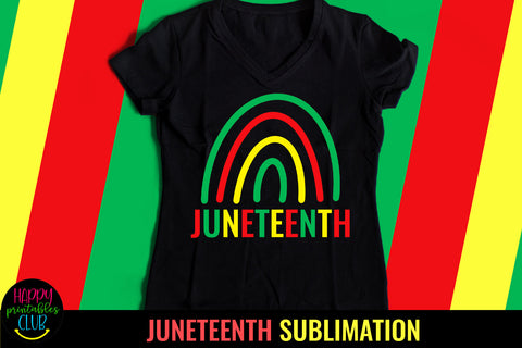 Rainbow Juneteenth Sublimation- 1865 Freedom Sublimation Sublimation Happy Printables Club 