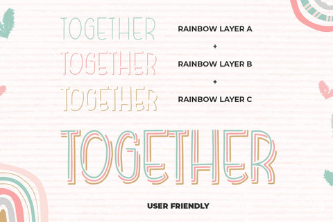 Rainbow Layer Font Abo Daniel Studio 