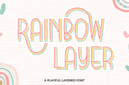Rainbow Layer Font Abo Daniel Studio 