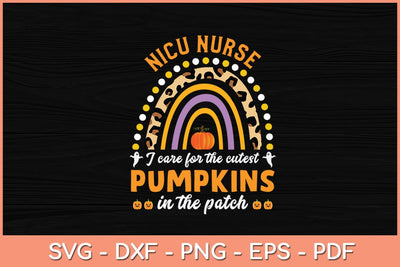 Rainbow Leopard NICU Nurse Cutest Pumpkins Halloween Svg Design SVG artprintfile 