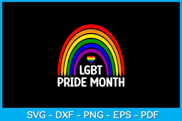 Rainbow LGBT Pride Month SVG PNG PDF Cut Files SVG Creativedesigntee 