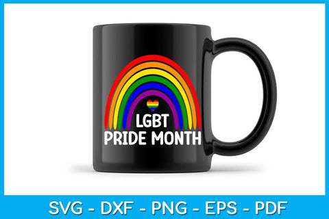 Rainbow LGBT Pride Month SVG PNG PDF Cut Files SVG Creativedesigntee 