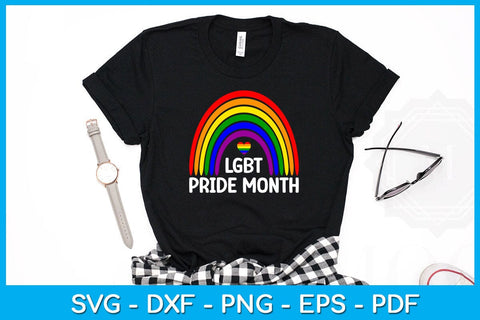 Rainbow LGBT Pride Month SVG PNG PDF Cut Files SVG Creativedesigntee 