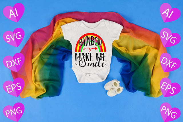 Rainbow Make Me Smile SVG CraftlabSvg29 