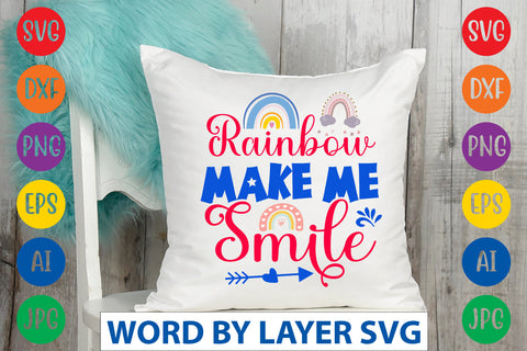 Rainbow Make Me Smile SVG CUT FILE SVG Rafiqul20606 