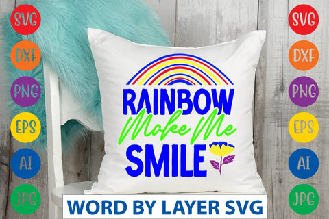 Rainbow Make Me Smile SVG Design SVG Rafiqul20606 