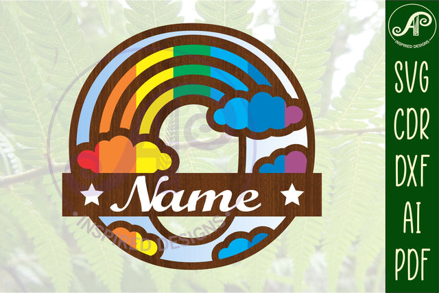 Rainbow Monogram Letter O SVG file SVG APInspireddesigns 