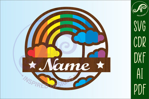 Rainbow Monogram Letter O SVG file SVG APInspireddesigns 