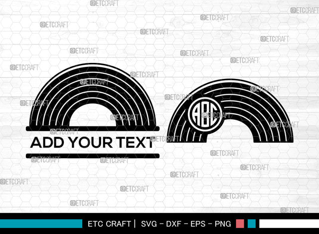 Rainbow Monogram SVG, Clouds svg, Rainbow Baby Svg, Rainbow With Sun Svg, Rainbow Star Svg, Circle Monogram Svg SVG ETC Craft 