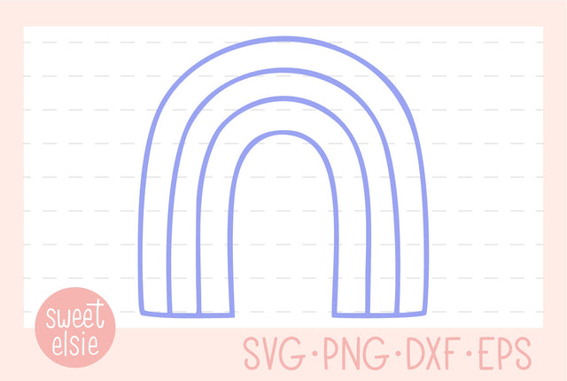 Rainbow outline SVG Sweet Elsie 