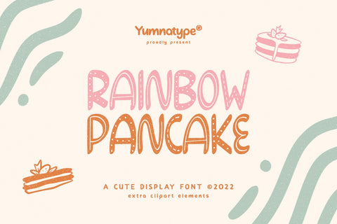 Rainbow Pancake Font yumnatype 