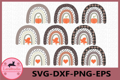 Rainbow Pumpkin SVG SVG Lerastudio 