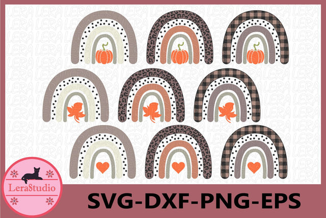 Rainbow Pumpkin SVG SVG Lerastudio 