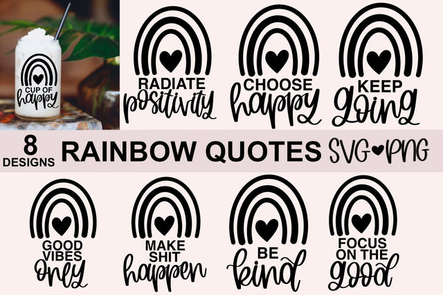 Rainbow quotes SVG bundle SVG AnitaAlyiaLettering 