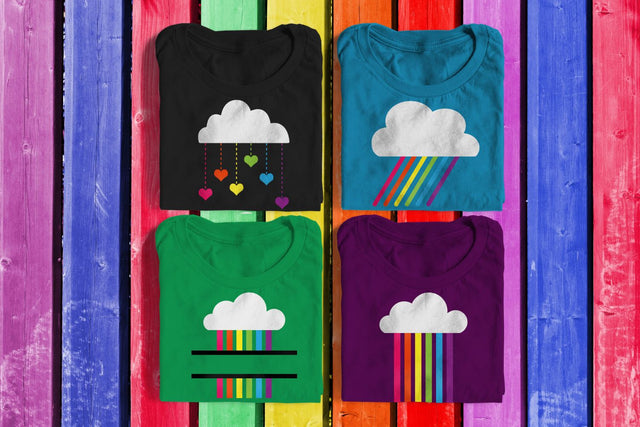 Rainbow Rain Clouds SVG SVG Designed by Geeks 