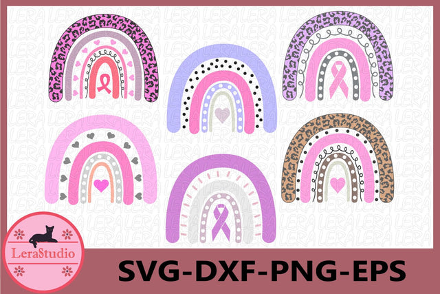 Rainbow ribbon Svg SVG Lerastudio 