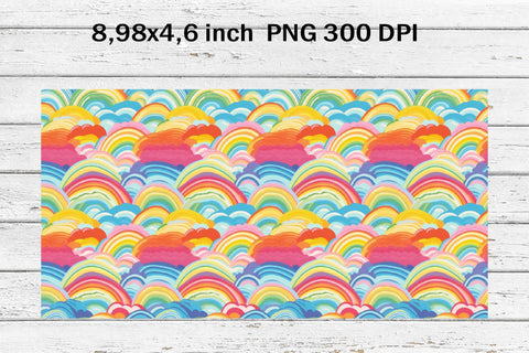 Rainbow Sippy Cup Sublimation. 12 oz Sippy Kids Tumbler Wrap. Sublimation Samaha Design 