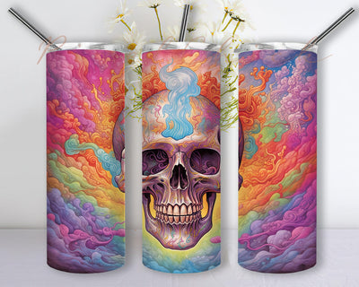 Rainbow Skeleton 20oz Skinny Tumbler Png, Noen Skeleton Skull Tumbler, Skeleton Tumbler Wrap Png, Skull Tumbler Wrap, Halloween Wrap, Instant Download Png Sublimation PixelChick 