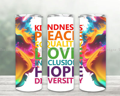 Rainbow Smoke LGBT 20 oz Skinny Tumbler Sublimation Sublimation ToriDesigns 