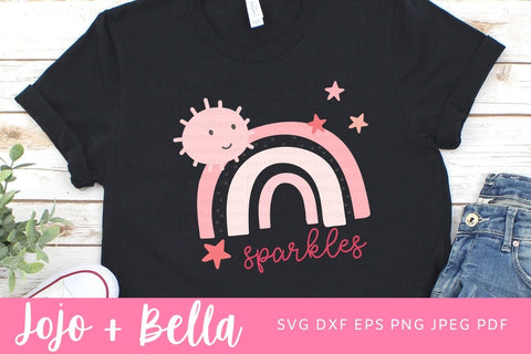 Rainbow Sparkles Svg, Rainbow Svg, Rainbow Png, Kid's Svg, Cute Svg, Cute Kid's Svg, Svg Files For Cricut, Silhouette, Sublimation SVG Jojo&Bella 