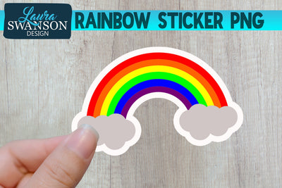 Rainbow Sticker | Digital & Print Sticker SVG Laura Swanson Design 