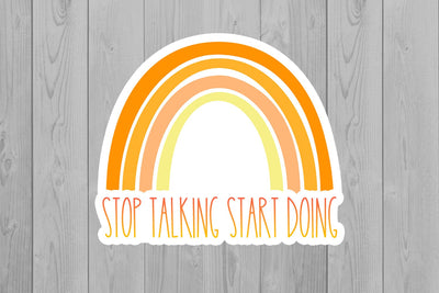 Rainbow Stickers | Motivation PNG | Boho Rainbow PNG Sublimation Fly Design 