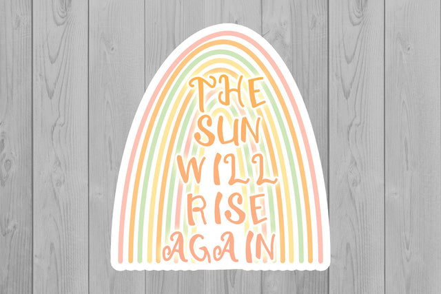 Rainbow Stickers | Motivation PNG | Boho Rainbow PNG Sublimation Fly Design 