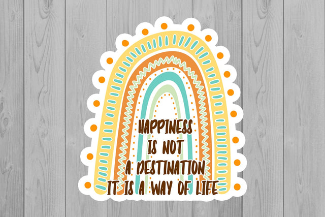 Rainbow Stickers | Motivation PNG | Boho Rainbow PNG Sublimation Fly Design 