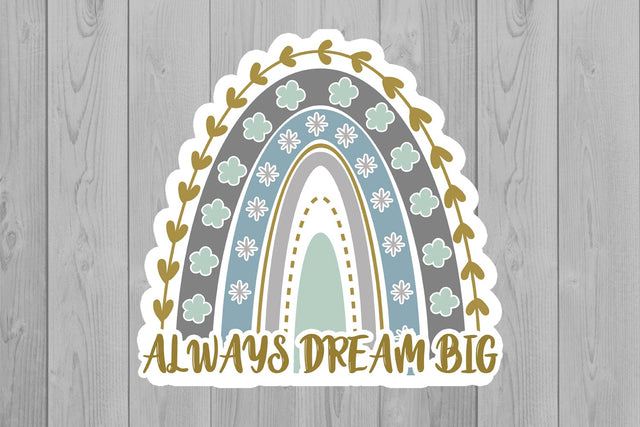 Rainbow Stickers | Motivation PNG | Boho Rainbow PNG Sublimation Fly Design 