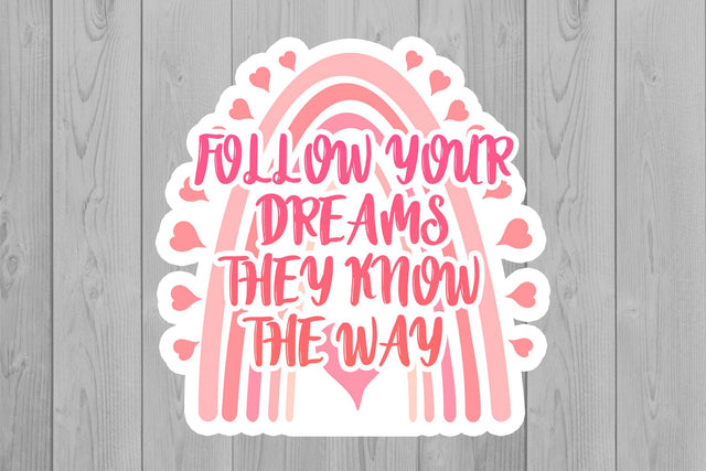 Rainbow Stickers | Motivation PNG | Boho Rainbow PNG Sublimation Fly Design 