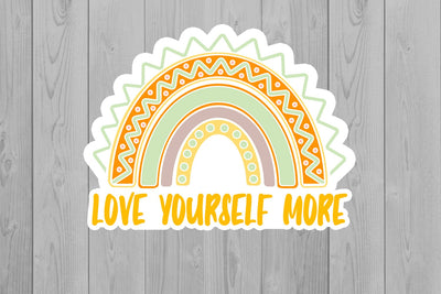 Rainbow Stickers | Motivation PNG | Boho Rainbow PNG Sublimation Fly Design 
