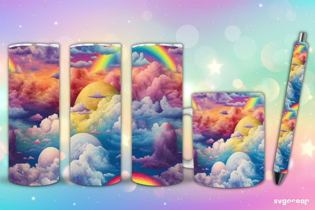 Rainbow Sublimation | Tumbler Wrap | Mug | Pen SVG SvgOcean 