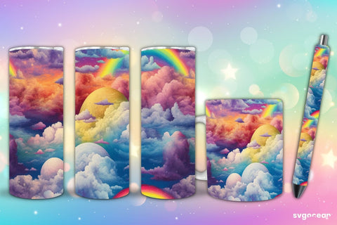 Rainbow Sublimation | Tumbler Wrap | Mug | Pen SVG SvgOcean 