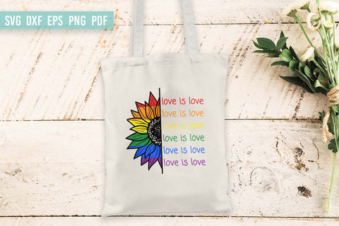 Rainbow sunflower SVG | Pride SVG | Love is love SVG Irina Ostapenko 