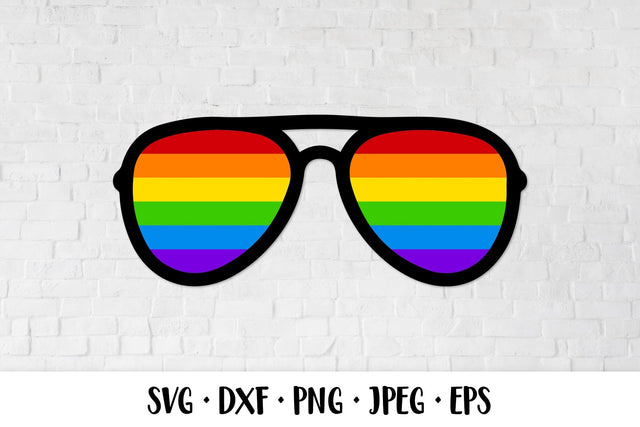 Rainbow sunglasses SVG. LGBT flag. Gay pride month SVG LaBelezoka 