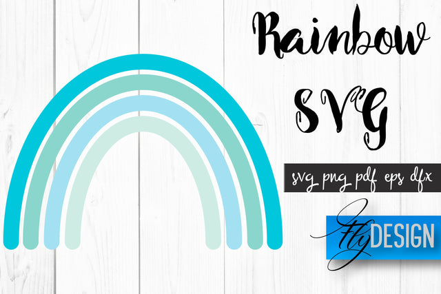 Rainbow SVG | Boho Rainbow SVG | Watercolor Rainbow SVG SVG Fly Design 