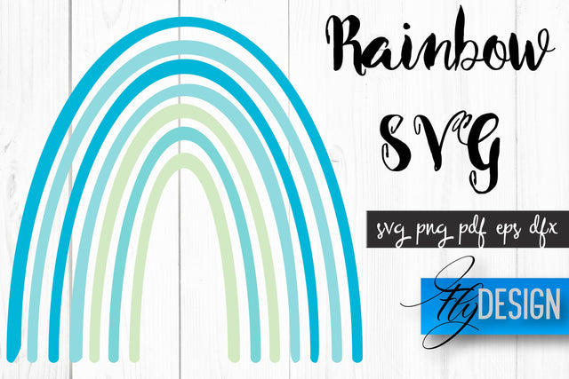 Rainbow SVG | Boho Rainbow SVG | Watercolor Rainbow SVG SVG Fly Design 