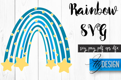 Rainbow SVG | Boho Rainbow SVG | Watercolor Rainbow SVG SVG Fly Design 