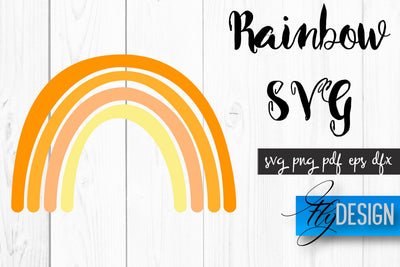 Rainbow SVG | Boho Rainbow SVG | Watercolor Rainbow SVG SVG Fly Design 